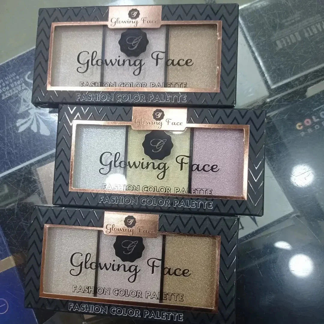 Glowing Face 3 in 1 Highlighter Palette Glowing Face