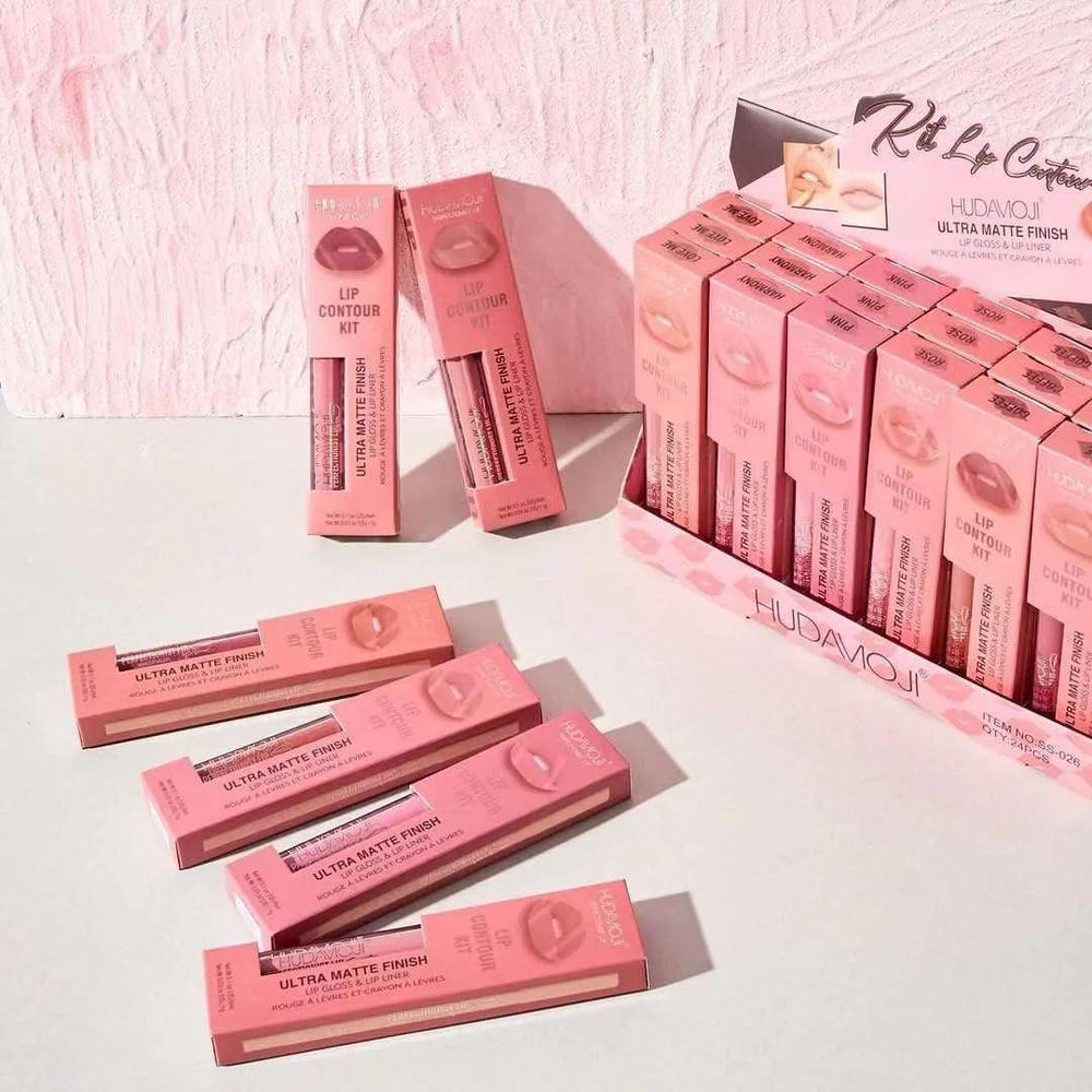 Hudamoji Lipgloss + Lip Pencil Huda Moji