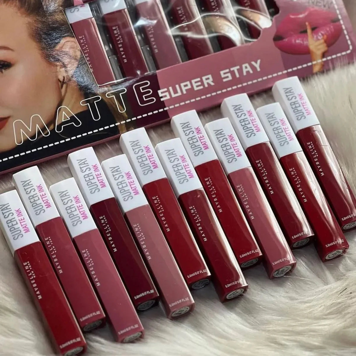 Maybelline Super Stay Matte Ink Lip Gloss - 12pcs Set Maybelline