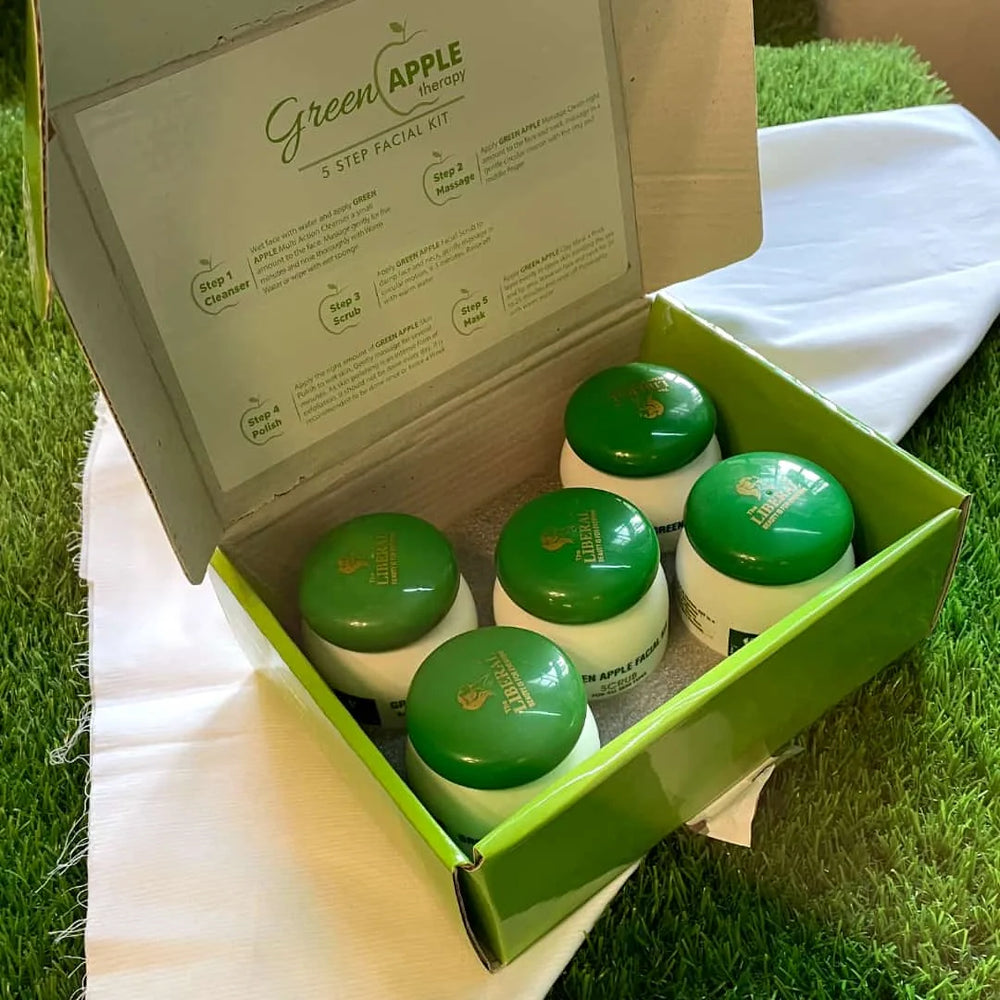 The Liberal Green Apple 5 Step Facial Kit - 100g Each The Liberal