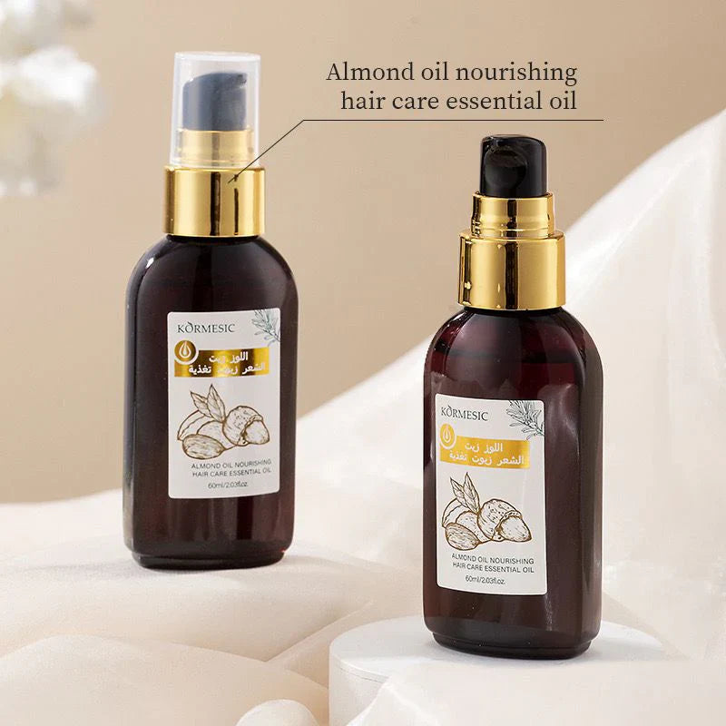 KORMESIC Natural Organic Almond Oil for Men & Women Scalp Care Serum Hair Treatment Growth Oil 60ml KORMESIC