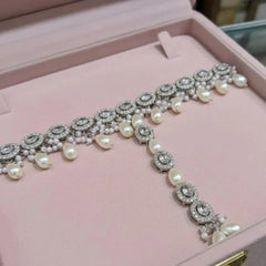 Royal Silver Pearl Matha Patti Cosmia