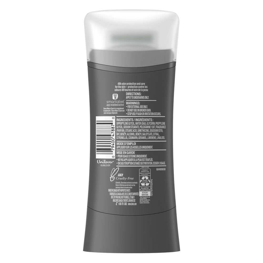 Dove Men+Care Lime + Sage 0% Aluminum 48h Deodorant Stick - 74g Dove