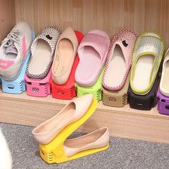 Shoe Organiser Slots - Adjustable Shoe Stacker Holder - Each Cosmia.pk