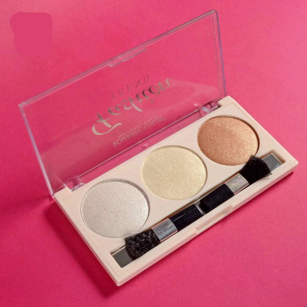 3 in 1 Fashion Trend-Blusher and Highlighter Makeup Kit Romantic Color