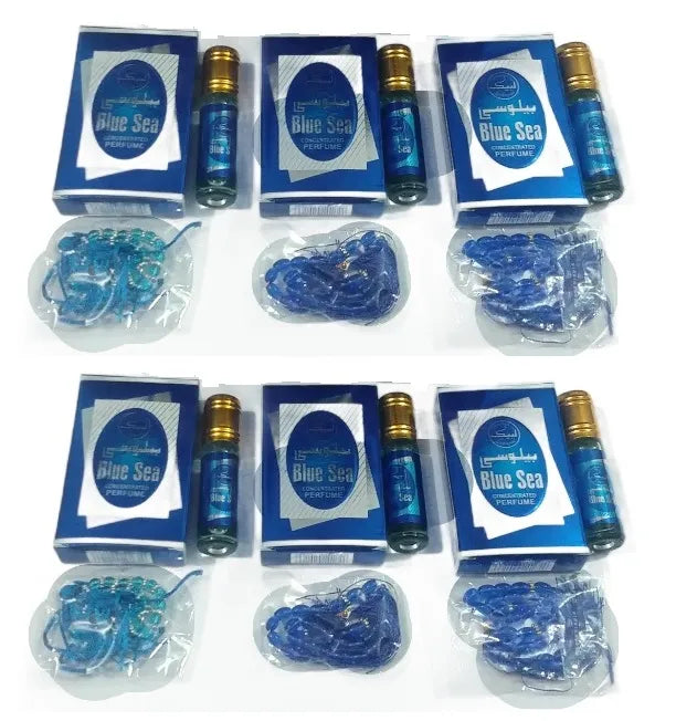 Original labbaik Blue Sea attar With Tasbeeh - 6ml Labbaik