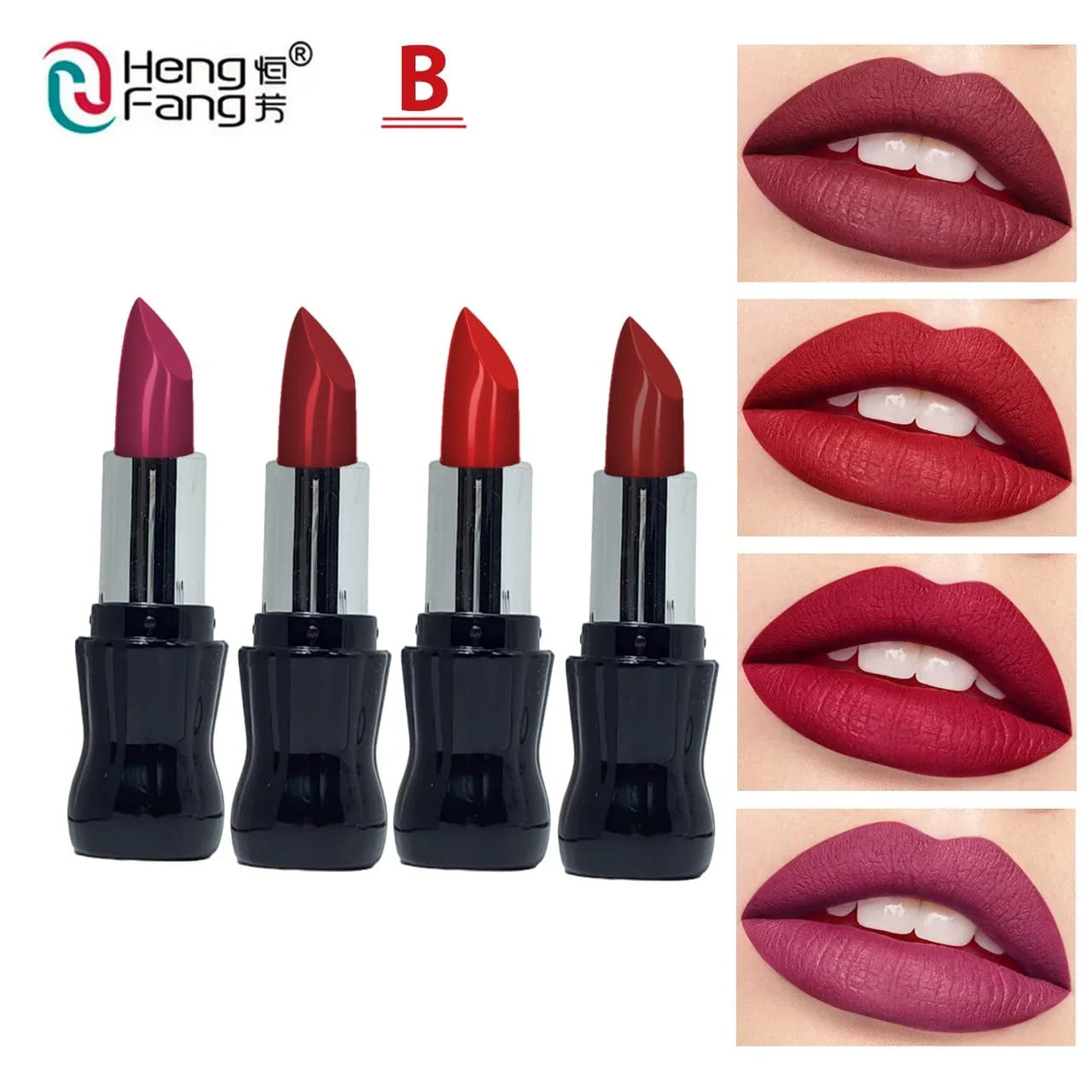 Heng Fang 4pcs Matte Cola Coca Lipstick Set Heng Fang