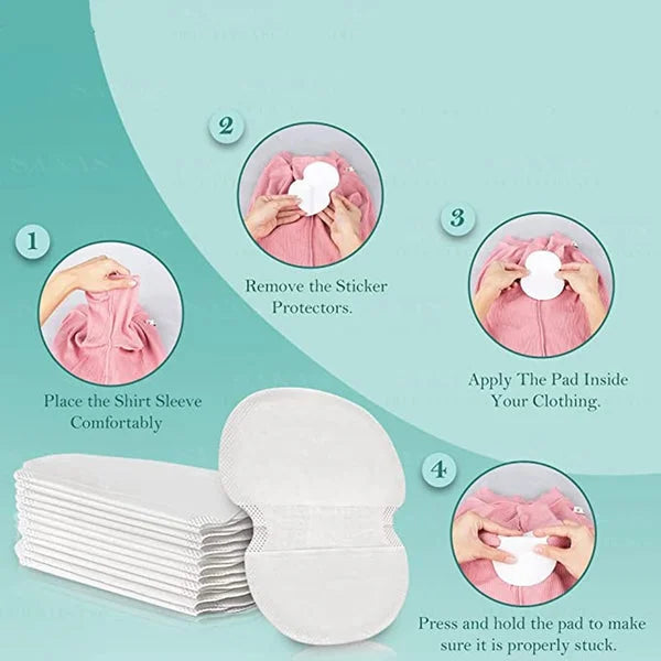 10 pcs Disposable Underarm Sweat Pads Anti Allergic, Anti Bacteria Cosmia.pk