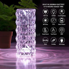 Diamond Rose Crystal Lamp 16 Color Changing with remote Cosmia.pk
