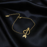 Stainless Steel Bracelets Arrow Through The Heart