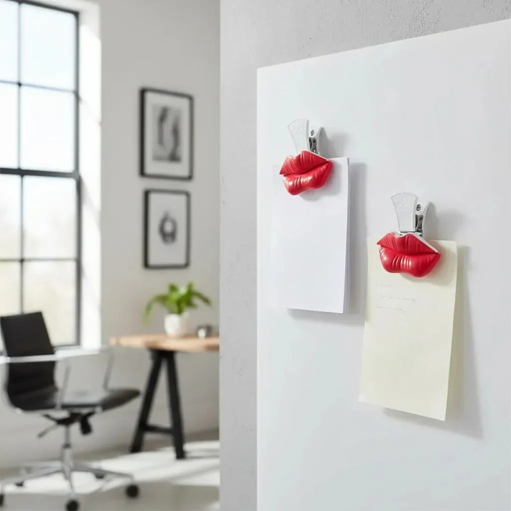 Pack of 3 lip-shaped clipboard magnets Cosmia.pk