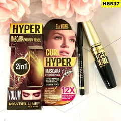 2 in 1 Maybelline Hyper Curl Mascara and Eyebrow Pencil Maybelline