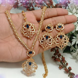 Zircon Necklace Set – Necklace, Earrings & Tikka