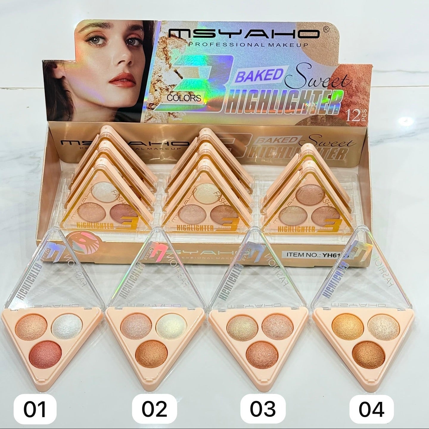 Msyaho Baked Sweet Highlighter - 3 Colors Msyaho