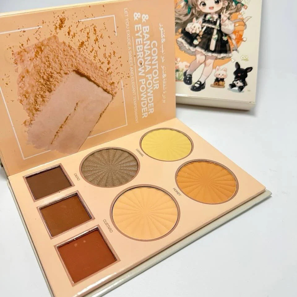 Kirsche Kawaii Anime Girl 4‑Folding Eyeshadow Palette Kirche