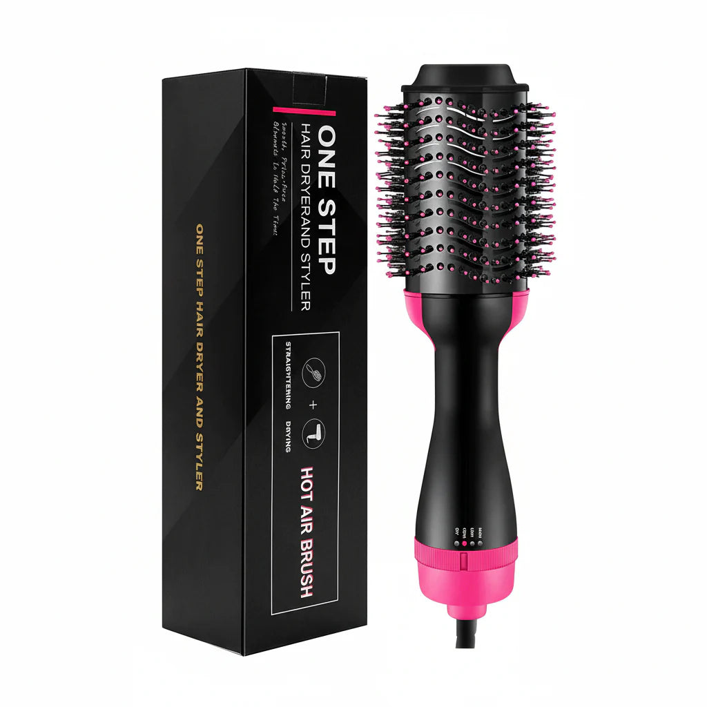 One Step Hot Air Brush - Dryer + Straightener One Step