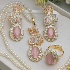 Zircon Combo Party Set – High Quality Oval Shape Jewellery Cosmia.pk