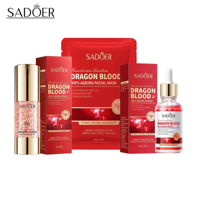 SADOER Dragon Blood Anti-Aging Skincare Deal - Pack of 3 Sadoer