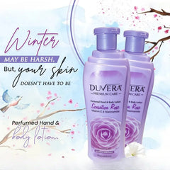 Duvera Sensation Rose Perfumed Hand & Body Lotion 250ml Duvera