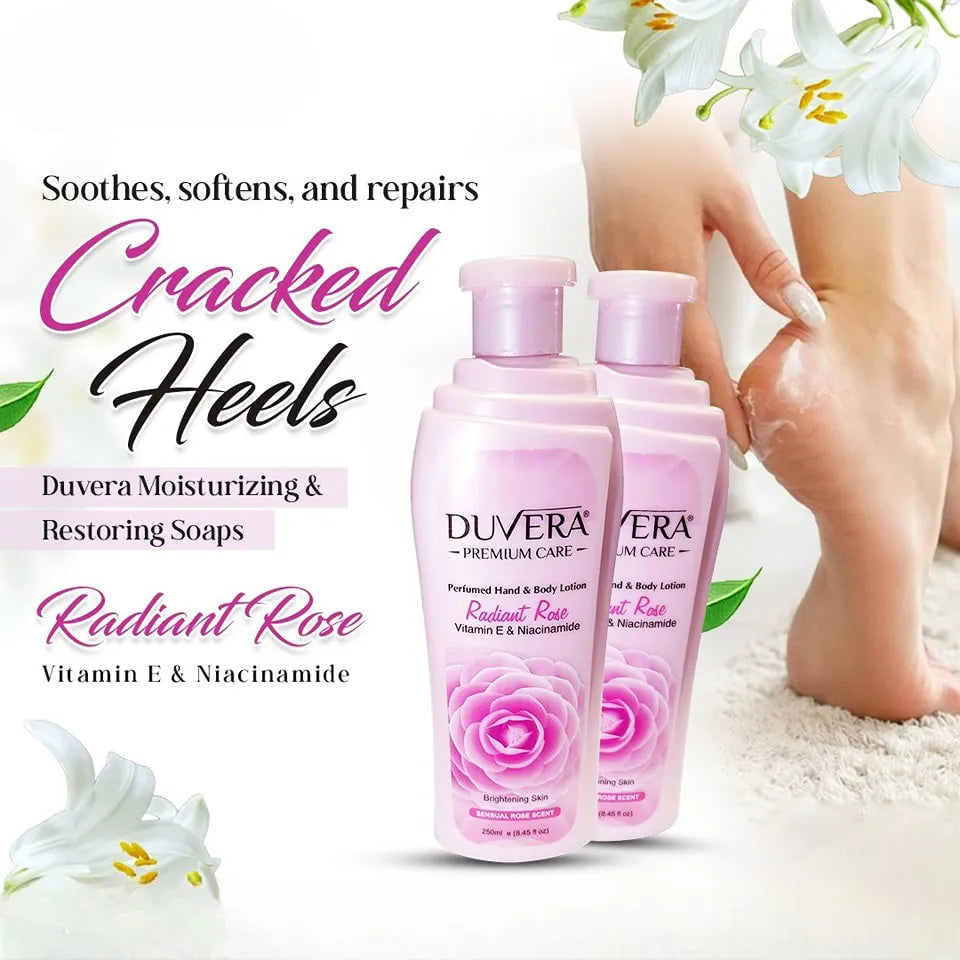 Duvera Radiant Rose Perfumed Hand & Body Lotion 250ml Duvera