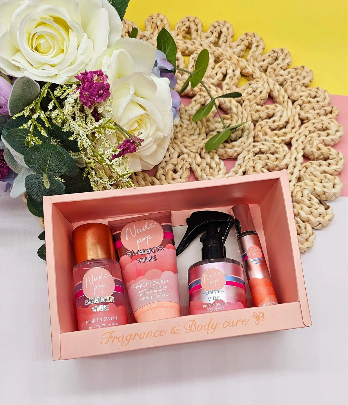 Pink In Sweet Nude Pop Summer Vibe Fragrance and Body Care Gift Set Pink In Sweet