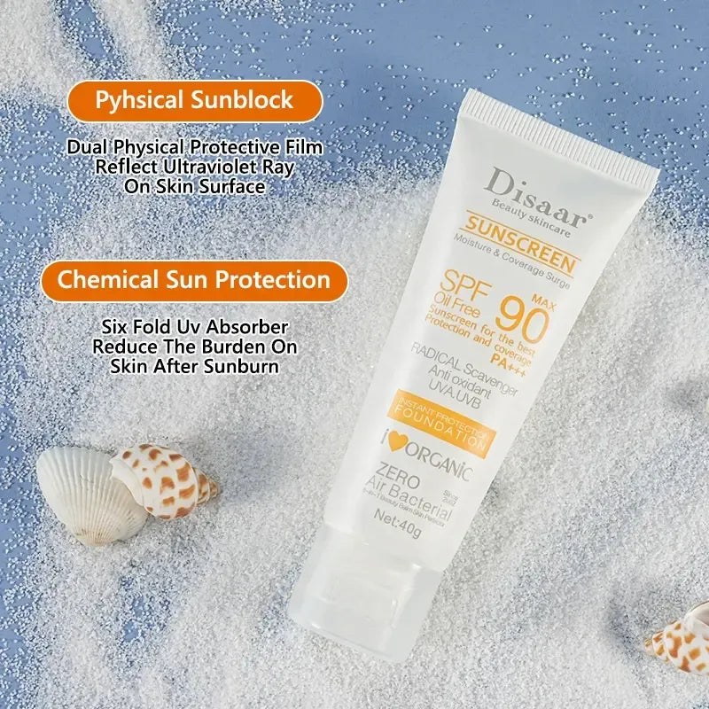 Disaar Instant UVA/UVB Protection Sunscreen SPF 90 PA+++ – 40 g Disaar
