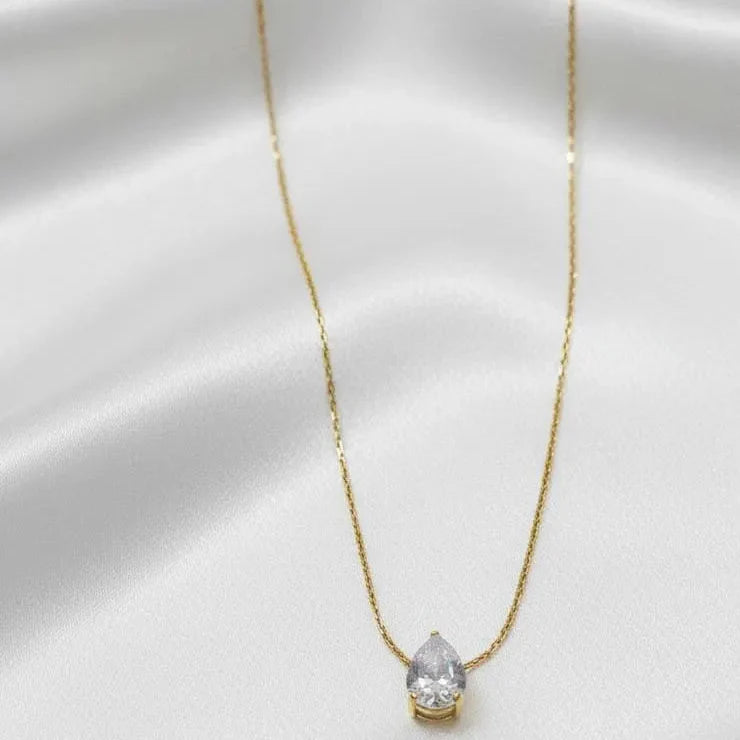 Stainless Steel Almond Style Stone Chain Cosmia
