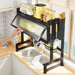 Multifunctional Flip Kitchen Dish Rack Cosmia.pk