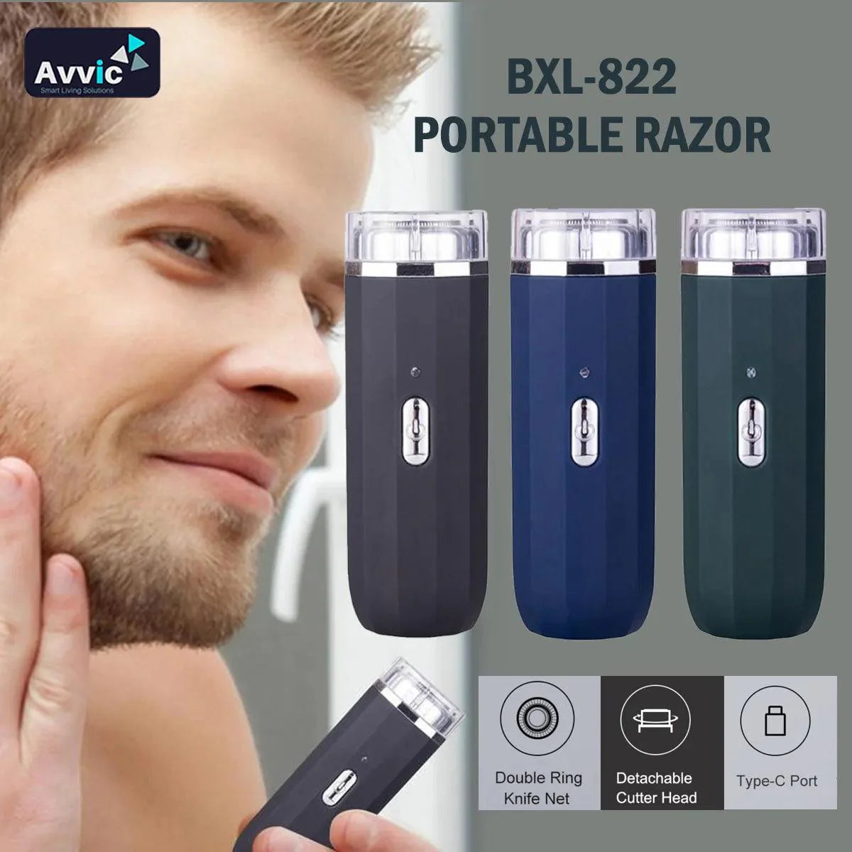 BXL-822 portable rechargeable floating razor Cosmia.pk