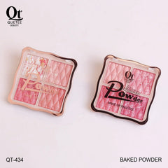 Quetee Beauty Baked Powder 4 Colors Highlighter Palette Quetee