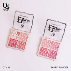 Quetee Beauty Baked Powder 4 Colors Highlighter Palette Quetee
