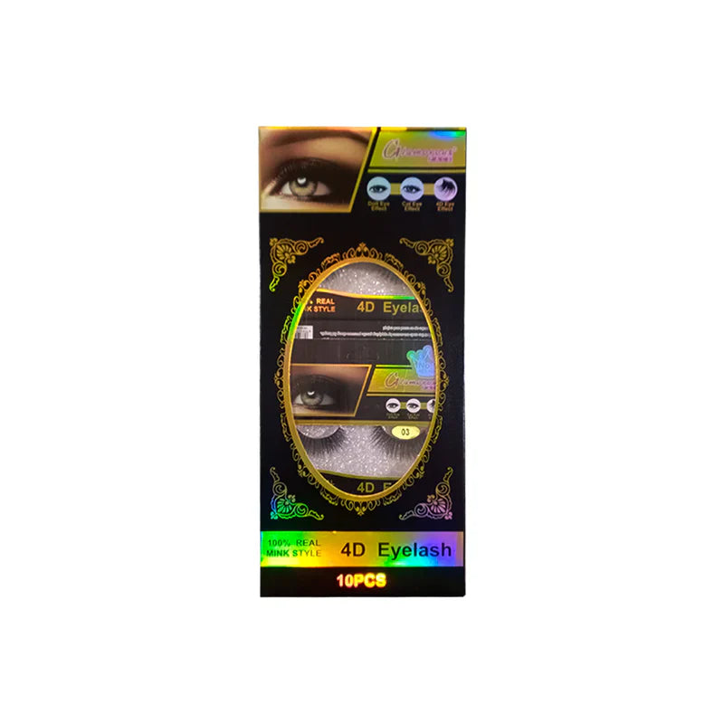Glamorous Face 4D Mink Hair Eyelashes 10 Pieces GF 8063 Glamorous Face