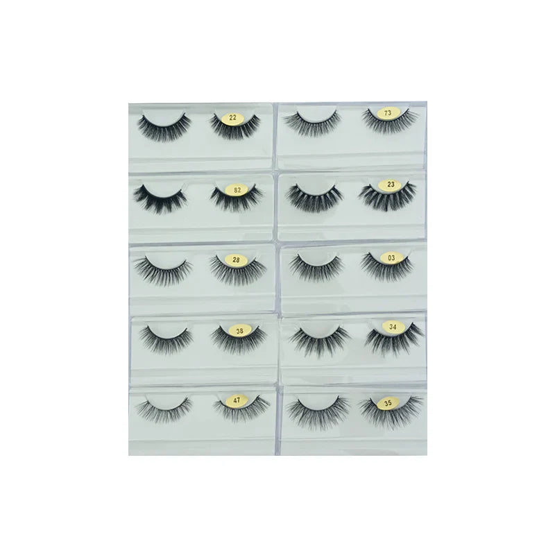 Glamorous Face 4D Mink Hair Eyelashes 10 Pieces GF 8063 Glamorous Face
