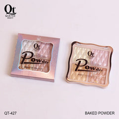 Quetee Beauty Baked Powder 4 Light Colors Highlighter Palette Quetee