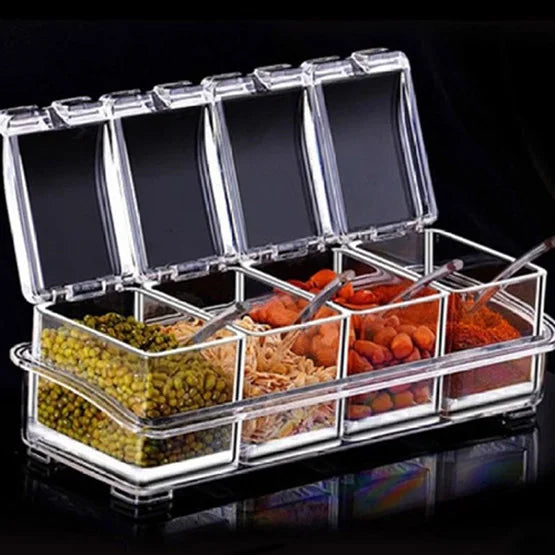 Crystal Clear Seasoning Box- Pack Of 4 Cosmia.pk