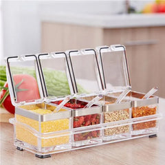 Crystal Clear Seasoning Box- Pack Of 4 Cosmia.pk