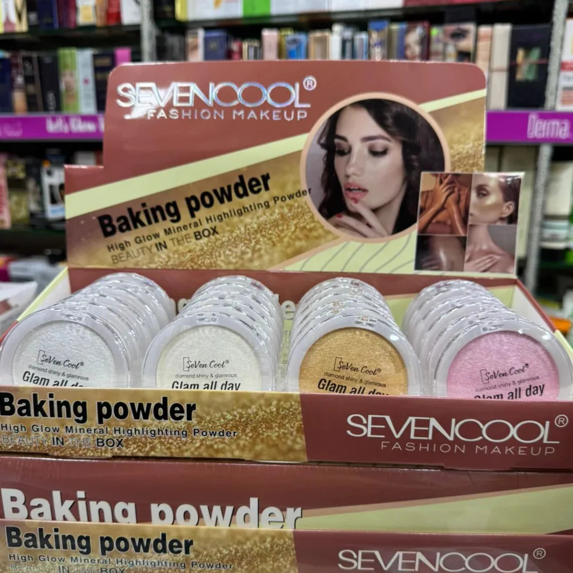 4 Pcs Seven cool highlighter Set Seven Cool