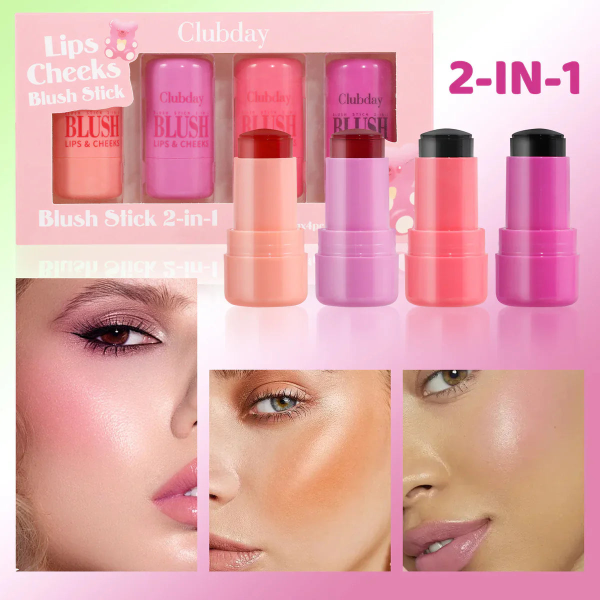4 Pcs Victoria Key 2 in 1 Jelly Blush Victoria Key