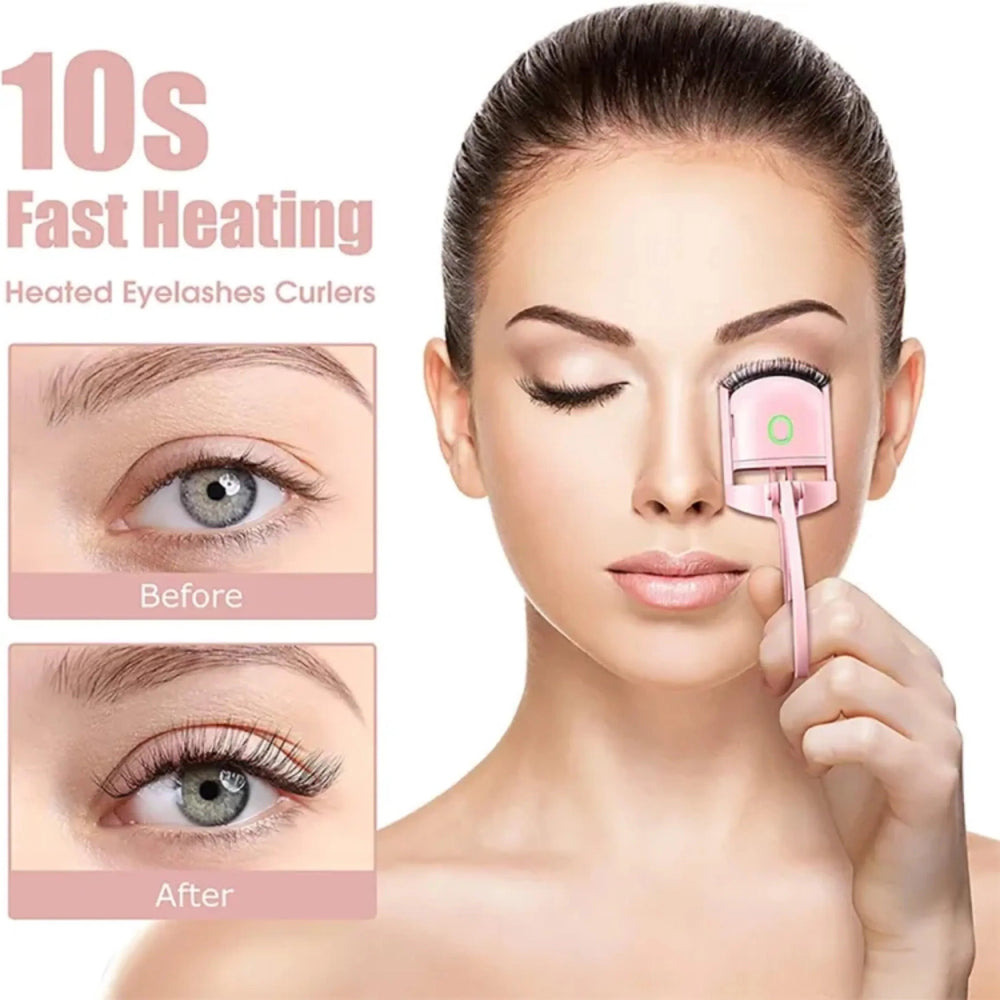 Electric Heated Eyelash Curler Rechargeable Eyelashes Curls Cosmia.pk