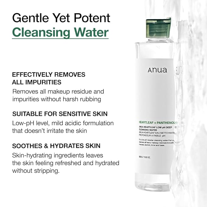 Anua Heartleaf Panthenol Low pH Cleansing Water 500g Anua