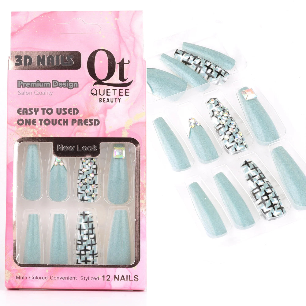 Quetee Beauty 3D Nails Premium Design four Quetee
