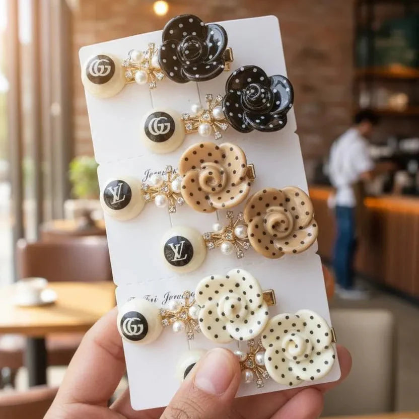 Girl hair clip 6 pcs card new gift item Cosmia.pk