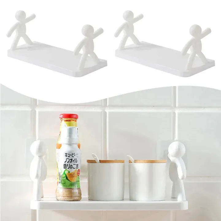 Stick Men No Drilling Rack Wall Mounted Shelf Cosmia.pk