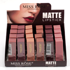 Miss Rose - New Pack of 6 Matte Lipstick Miss Rose