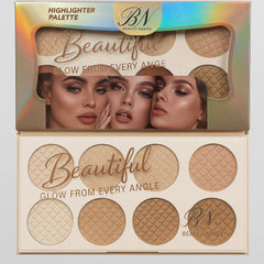 BN Beauty Nakeed 8-in-1 Highlighter Palette – Glow Beyond Limits Beauty Nakeed