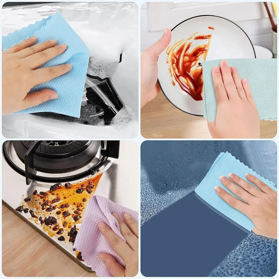 Reusable Kitchen Cleaning Cloth - 5 Pcs Cosmia.pk