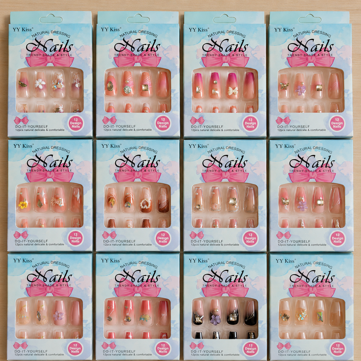 YY Kiss Luxury Press On Nails - 12Pcs YY Kiss