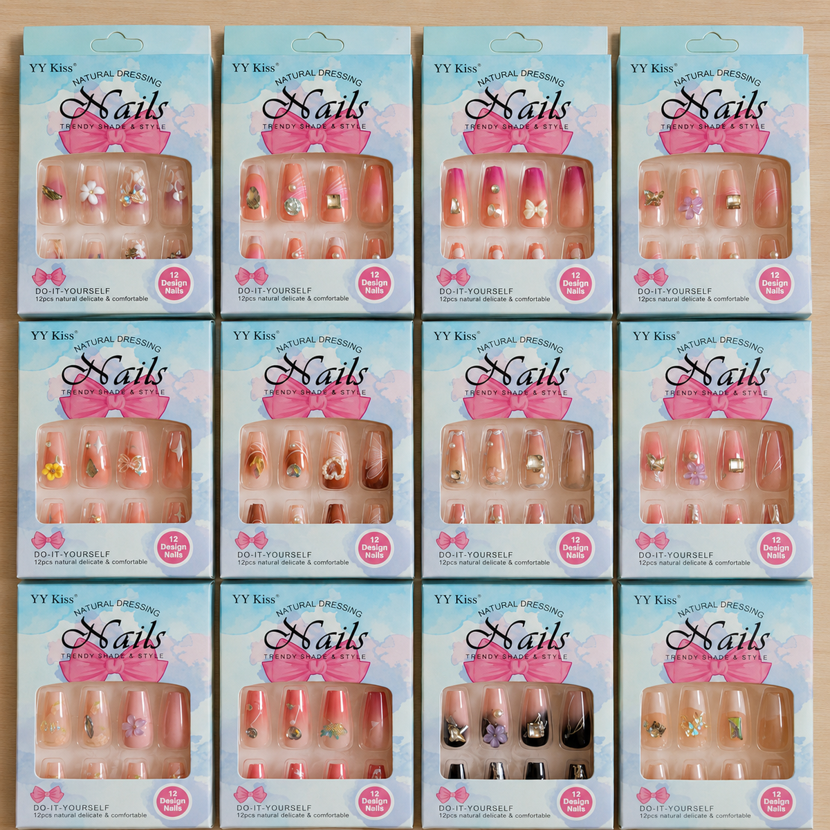 YY Kiss Luxury Press On Nails - 12Pcs YY Kiss