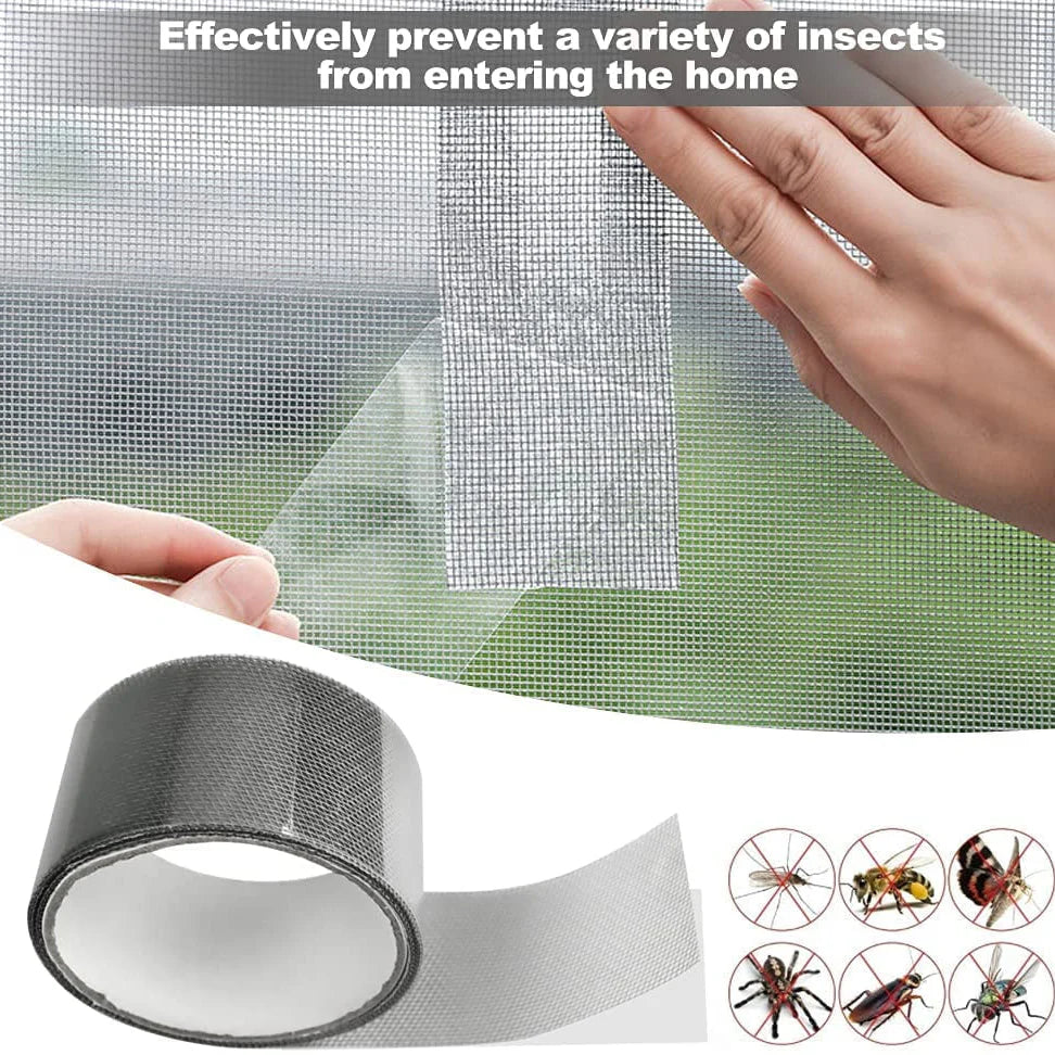Self-Adhesive Fiberglass Mesh Window Screen Repair Tape Cosmia.pk