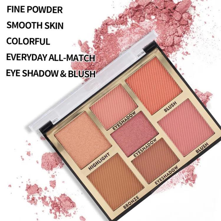 Miss Rose Blush, Highlight, Eyeshadow Palette - 7 Colors Miss Rose
